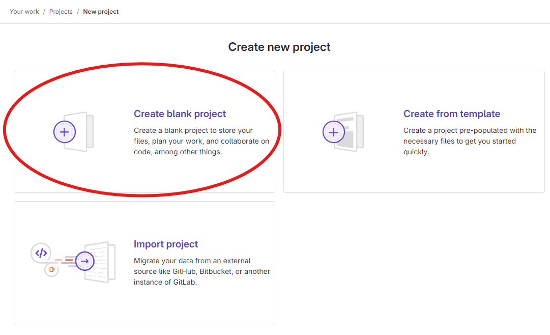 Creating a Project on GitLab (Step 2)