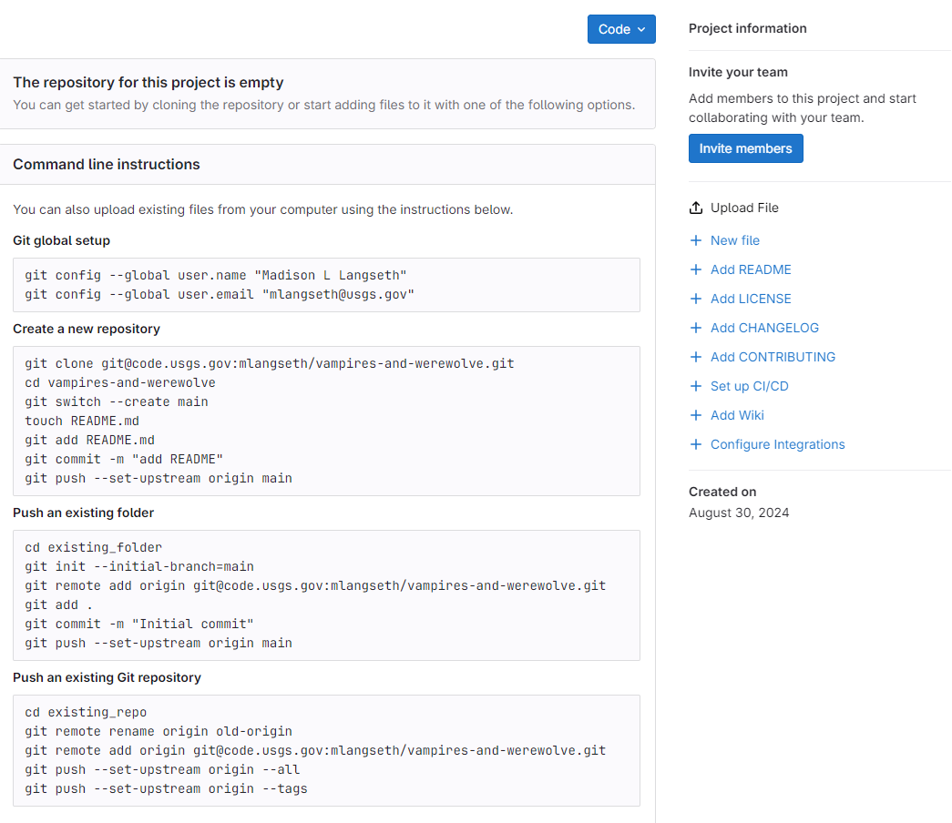 Creating a Project on GitLab (Step 4)